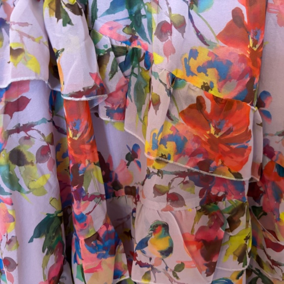 Floral Flouncy Feminine Teen Dress - Picture 3 of 7